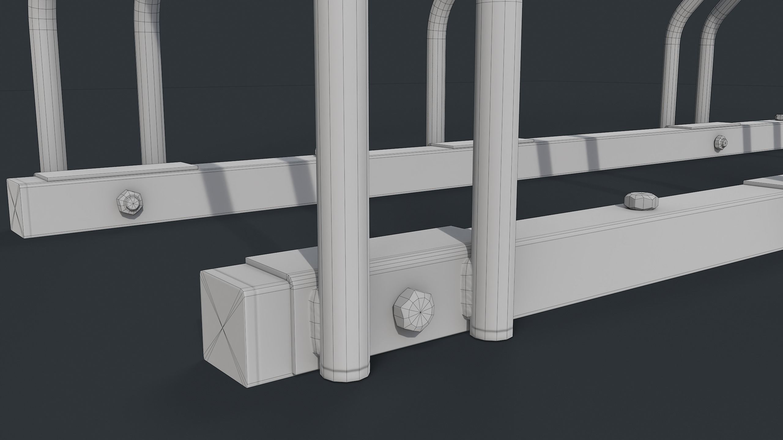 Bike Rack 2 PBR Game Ready Low-poly 3D model_17