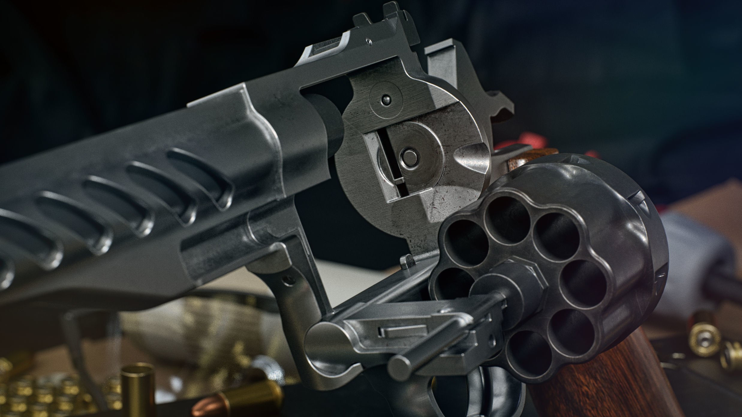 Ruger Super GP100 Low-poly 3D model_17