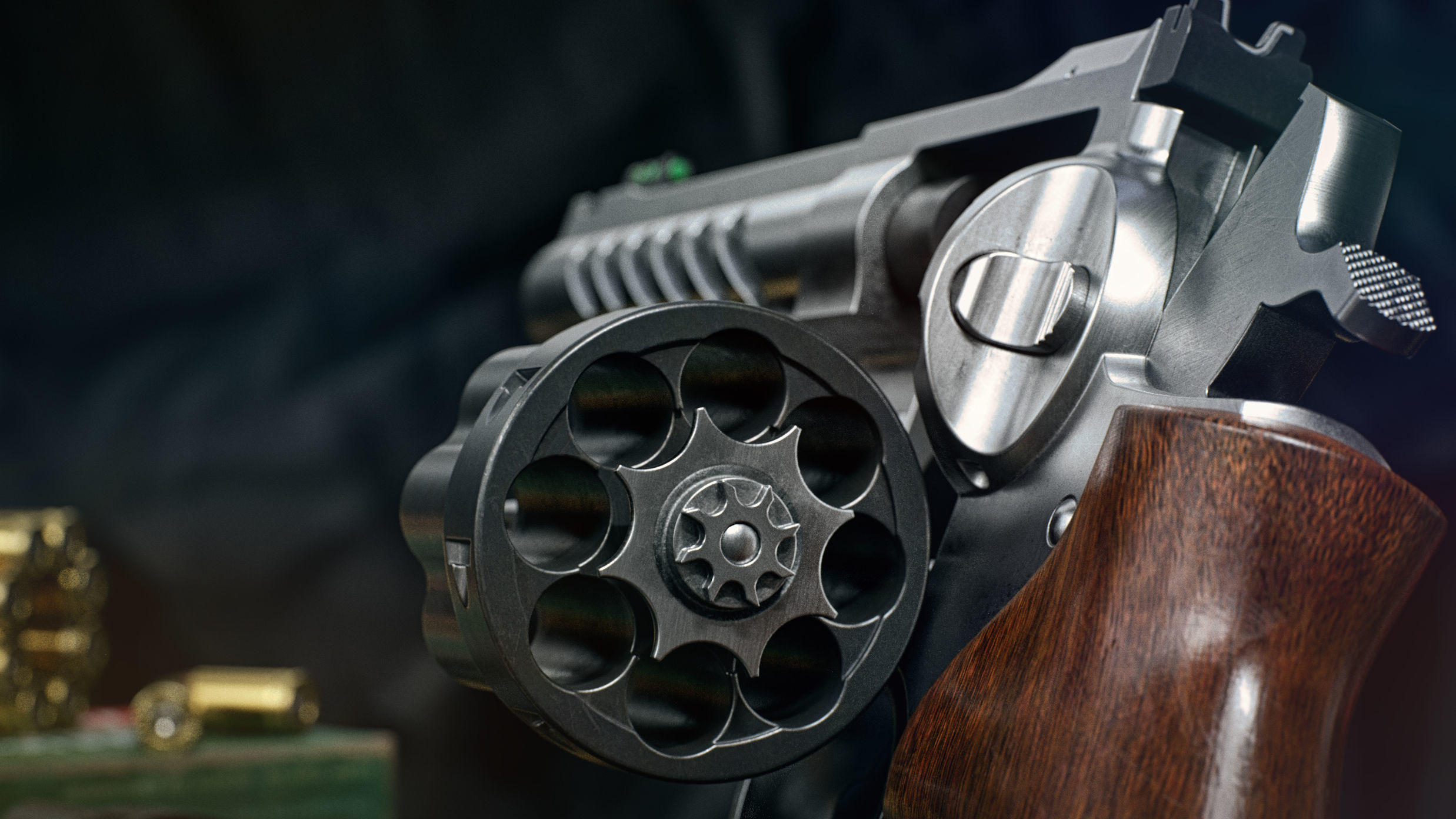 Ruger Super GP100 Low-poly 3D model_1