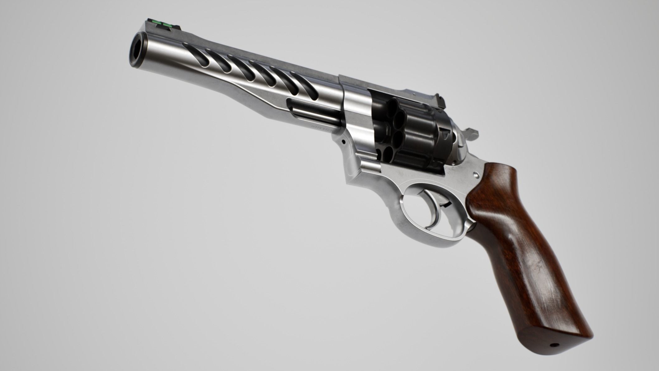 Ruger Super GP100 Low-poly 3D model_11