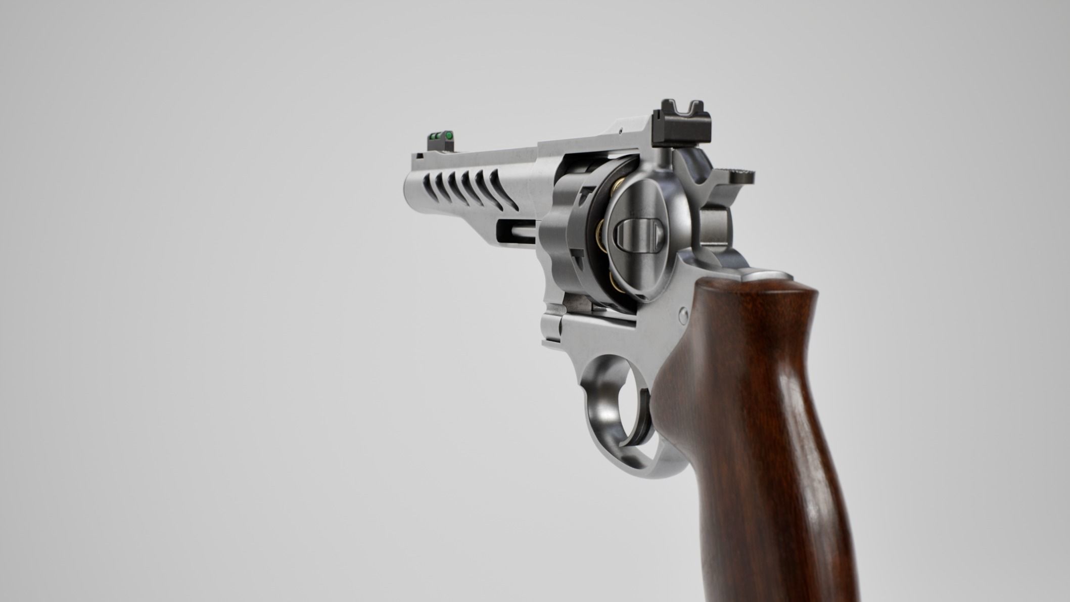 Ruger Super GP100 Low-poly 3D model_10