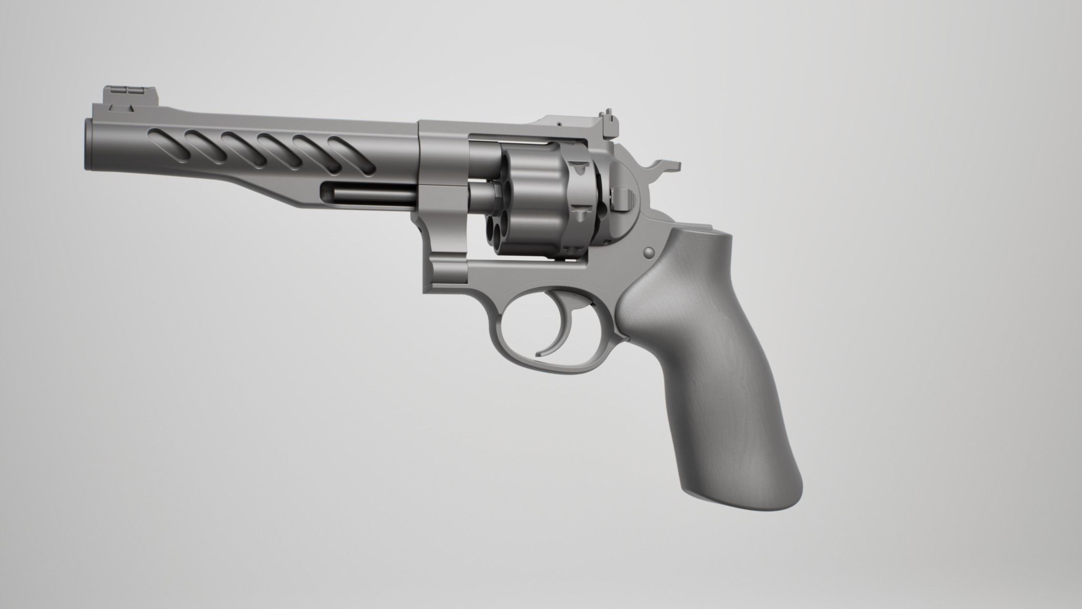 Ruger Super GP100 Low-poly 3D model_6