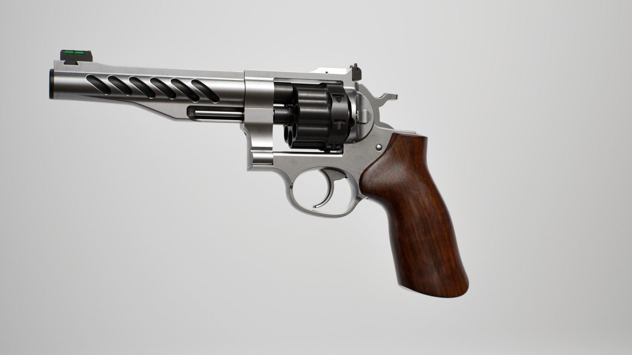 Ruger Super GP100 Low-poly 3D model_9