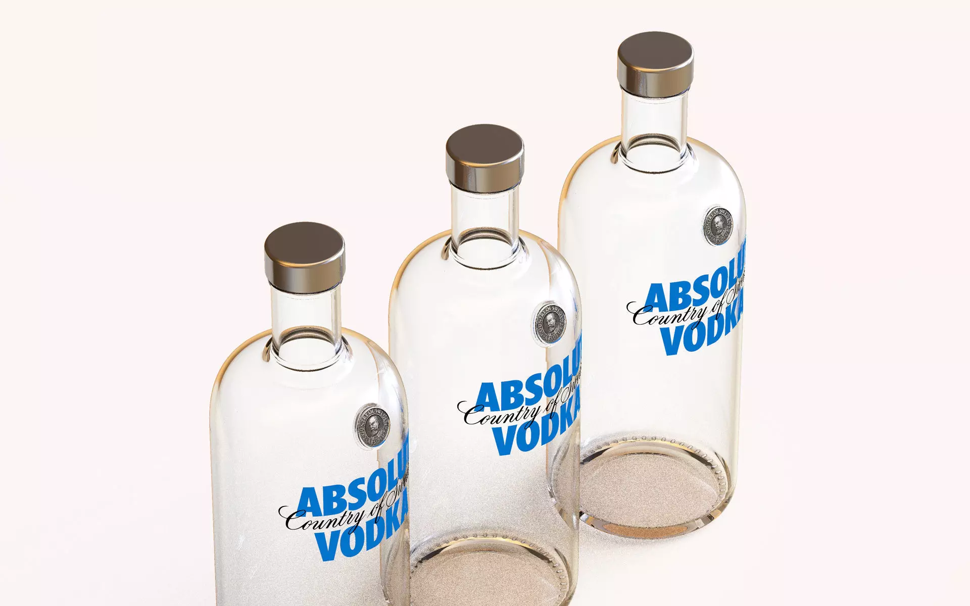 Glass Liquor Bottle for mockups Free 3D model