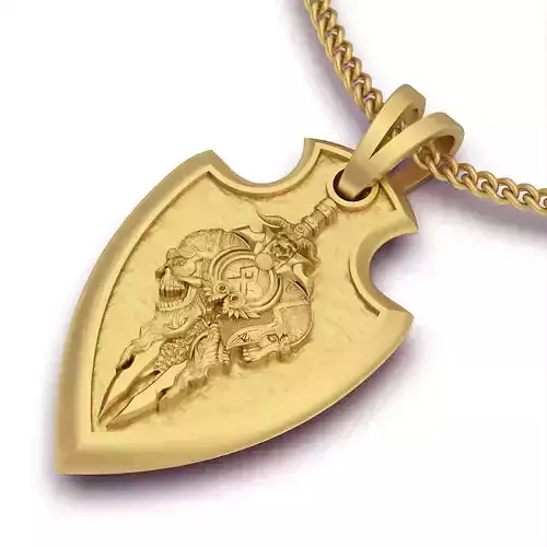 Sword pendant silver gold jewelry printable 3D model