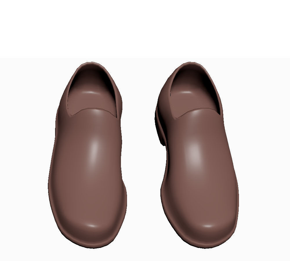 Men Shoes at Work Low-poly 3D model_3