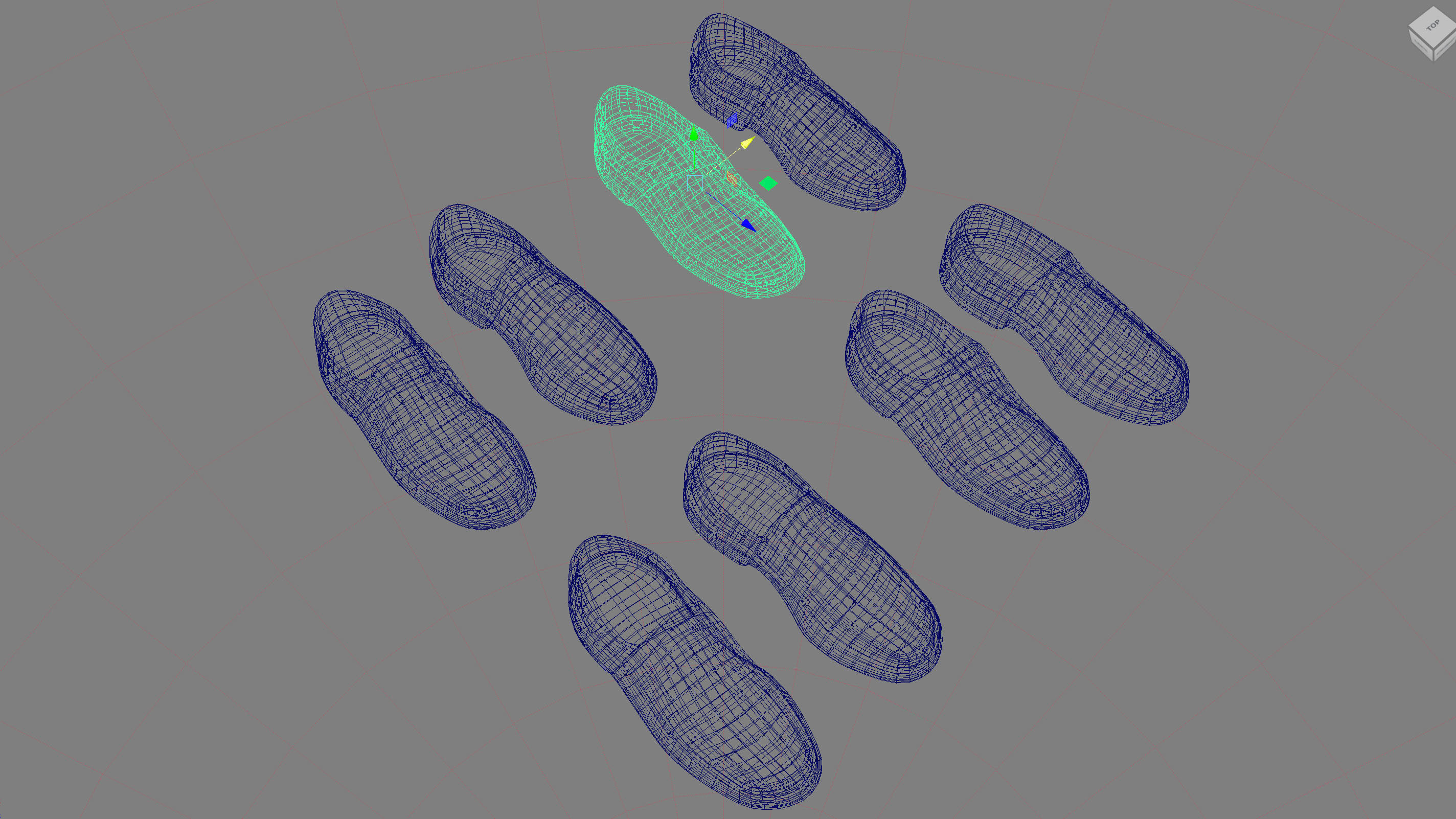 Men Shoes at Work Low-poly 3D model_7