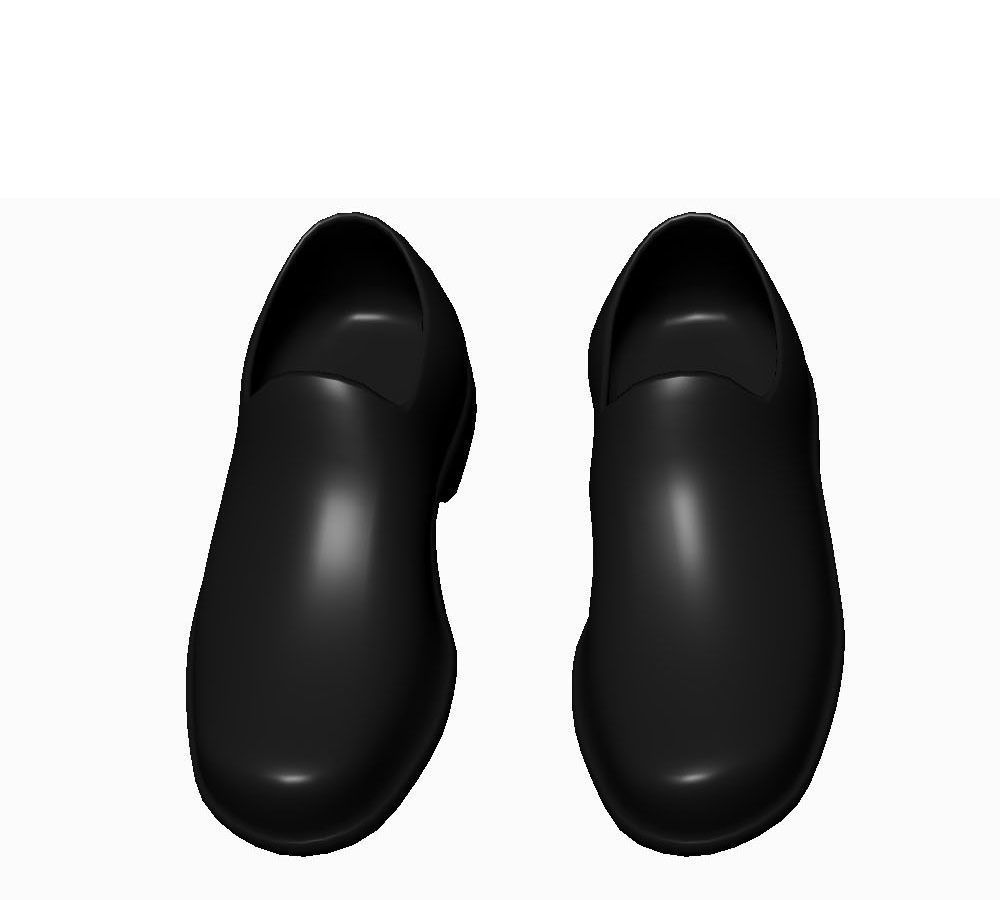 Men Shoes at Work Low-poly 3D model_2