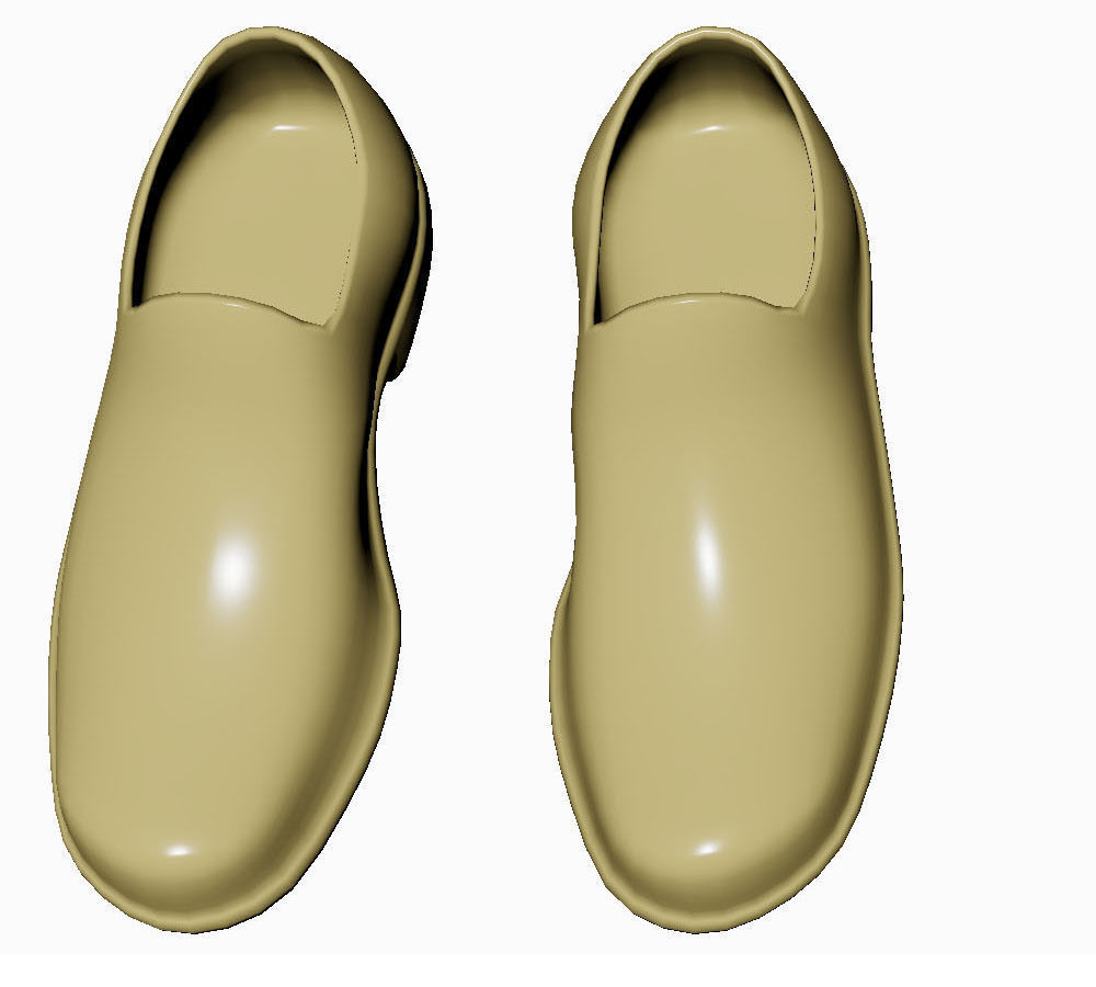 Men Shoes at Work Low-poly 3D model_4