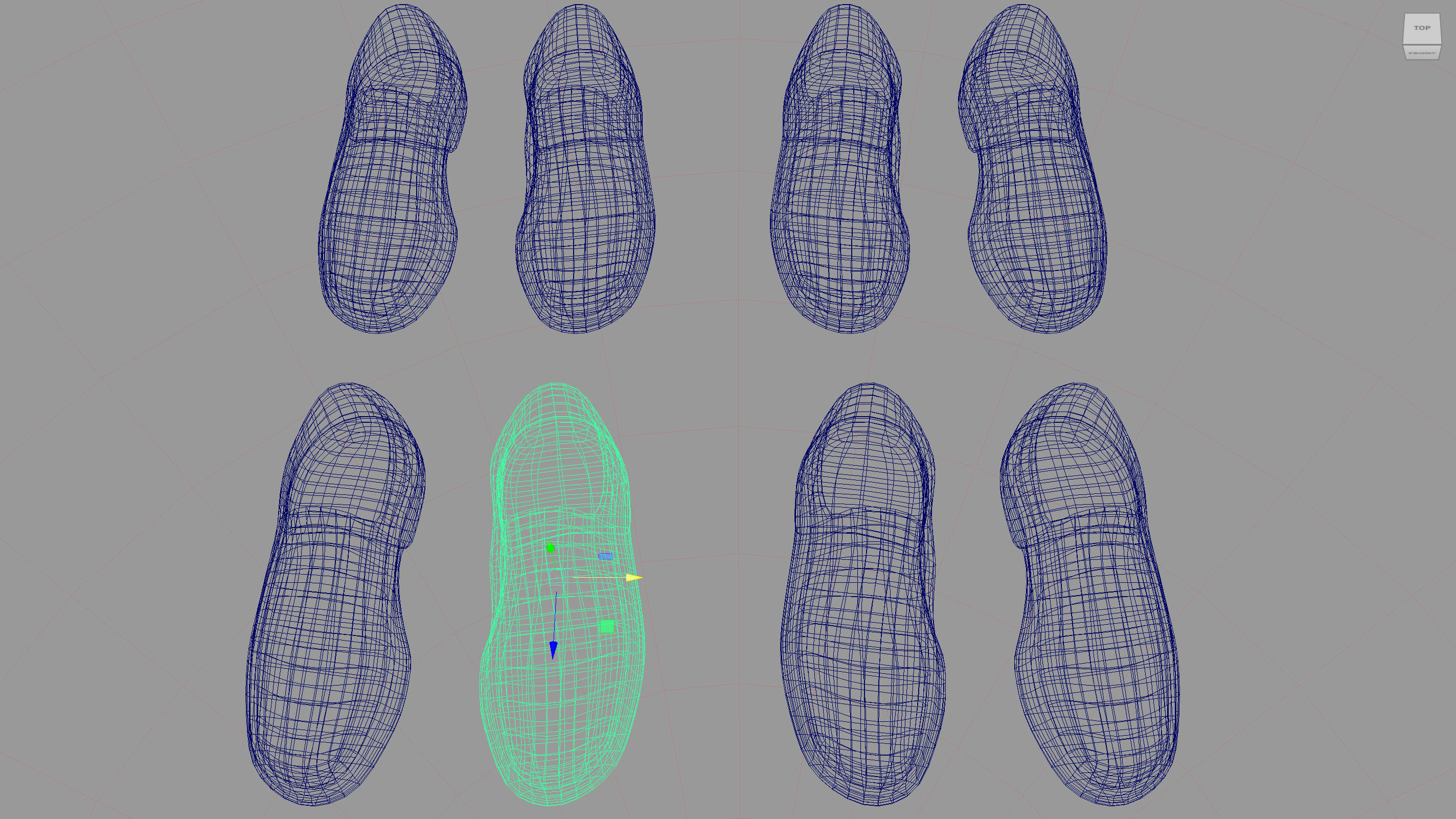 Men Shoes at Work Low-poly 3D model_6