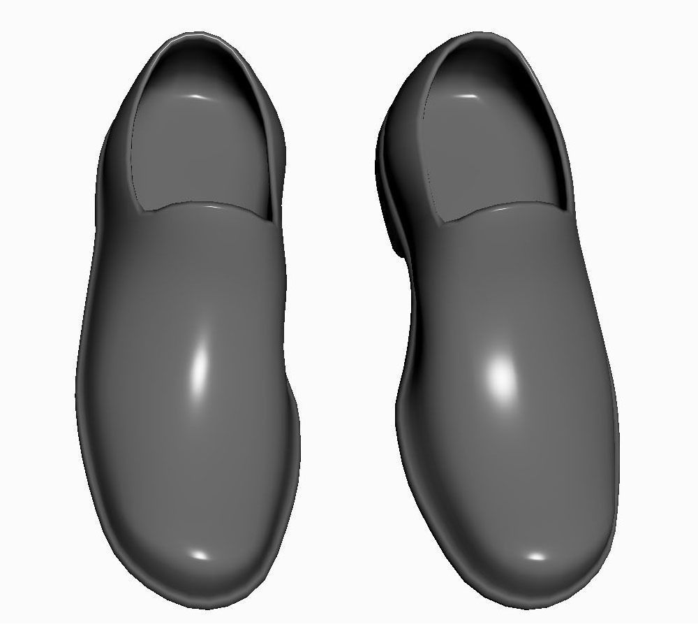 Men Shoes at Work Low-poly 3D model_5