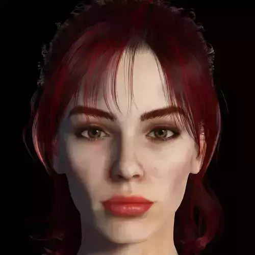 3D Model of a Beautiful Girl in LV Fashion