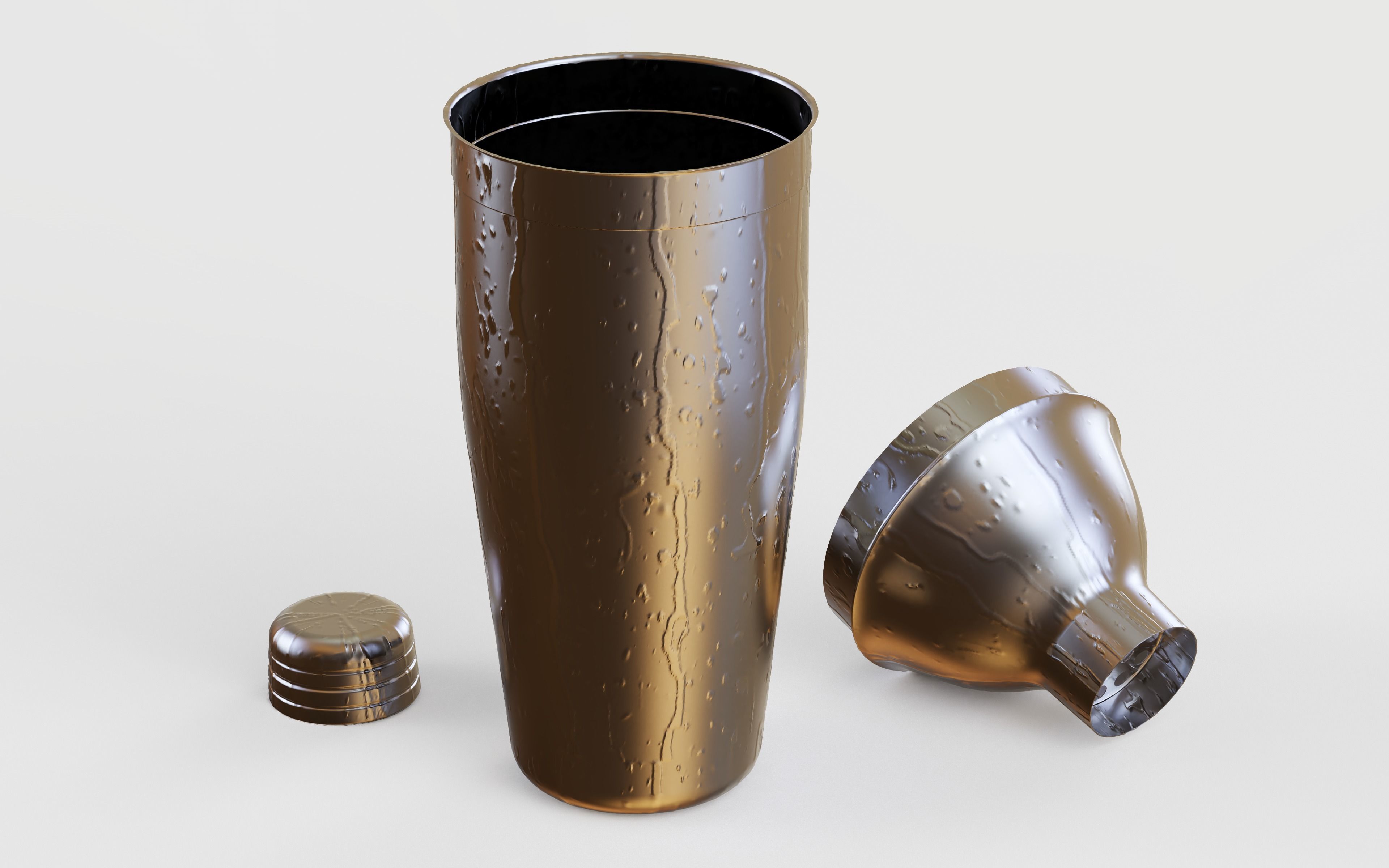 Cocktail shaker and cocktail Glass free 3D model | CGTrader