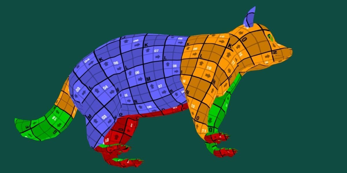 Common Raccoon Dog Animal Low-poly 3D model_15