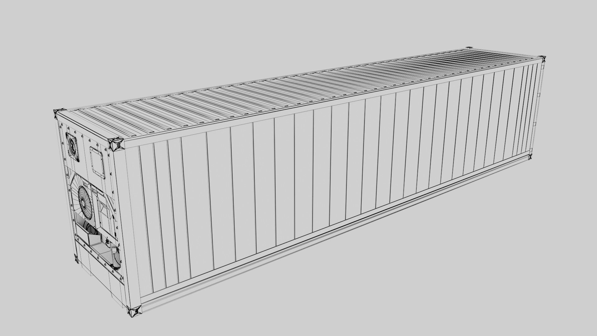 40ft  MSC Container Reefer CARRIER  3D model_14