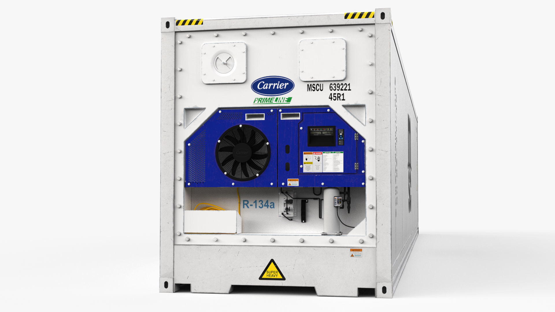 40ft  MSC Container Reefer CARRIER  3D model_2