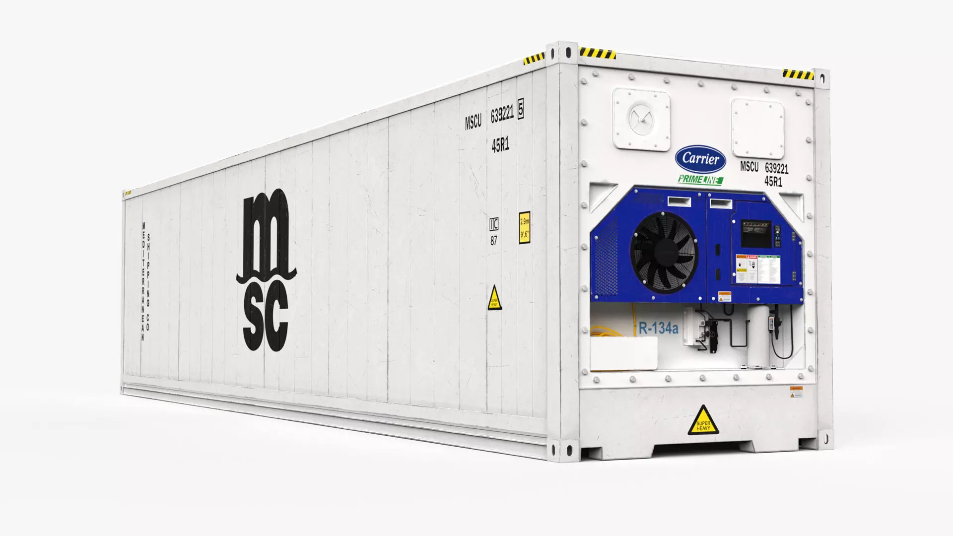 40ft  MSC Container Reefer CARRIER  3D model_0