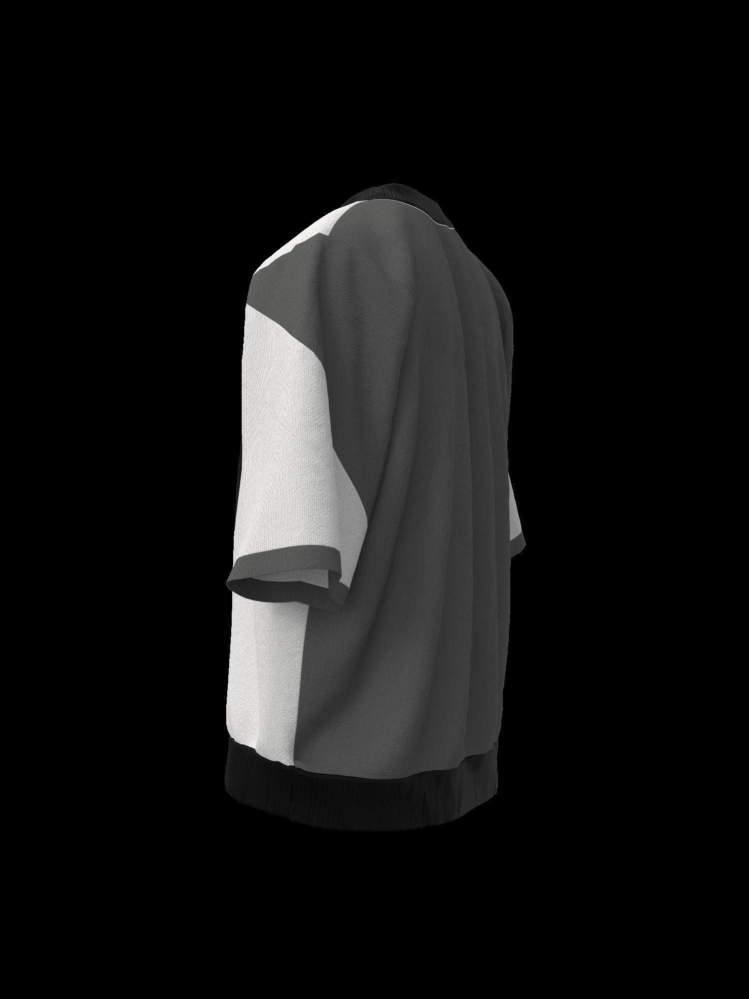 Female tshirt 3D model_3