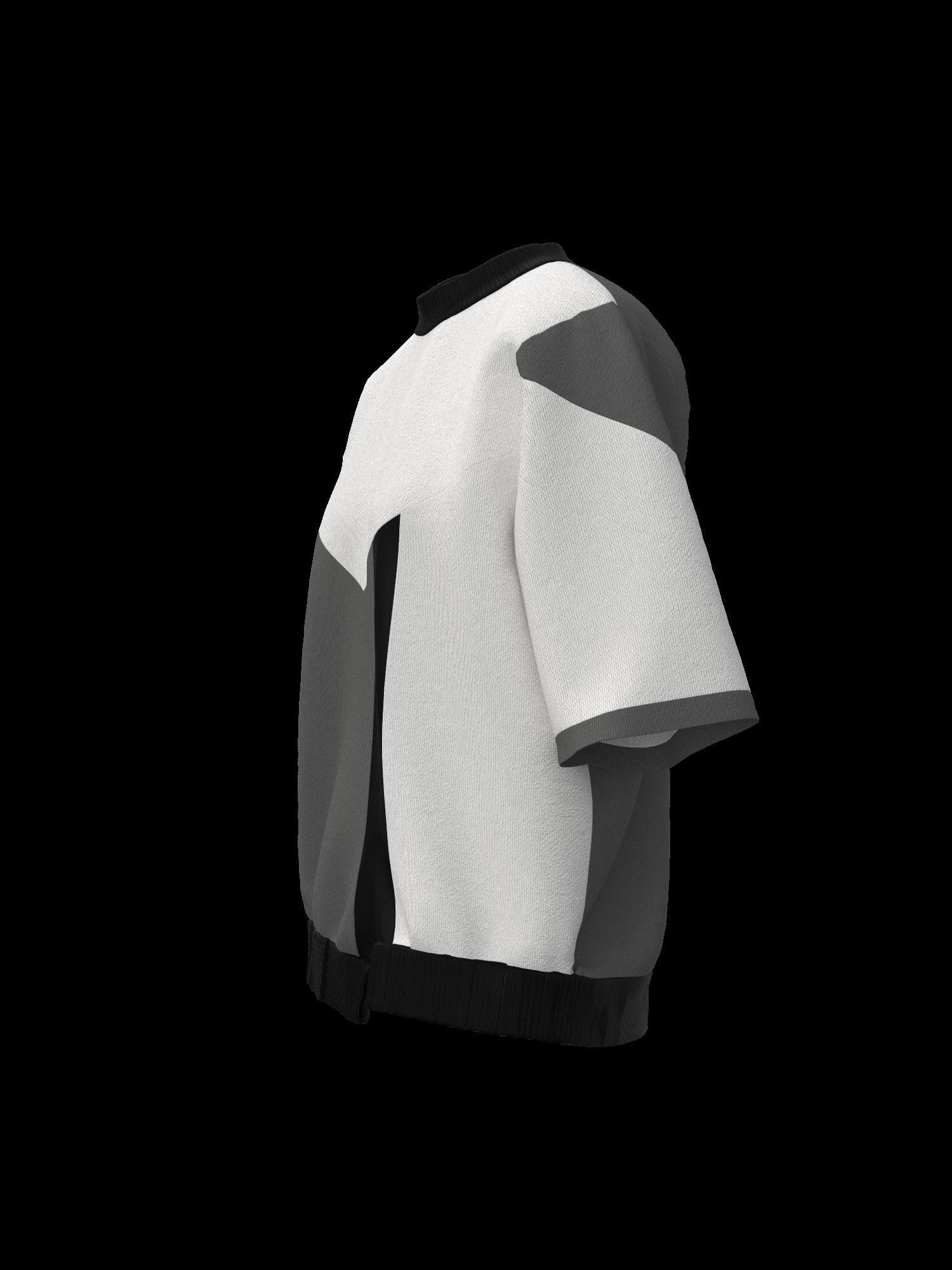 Female tshirt 3D model_5