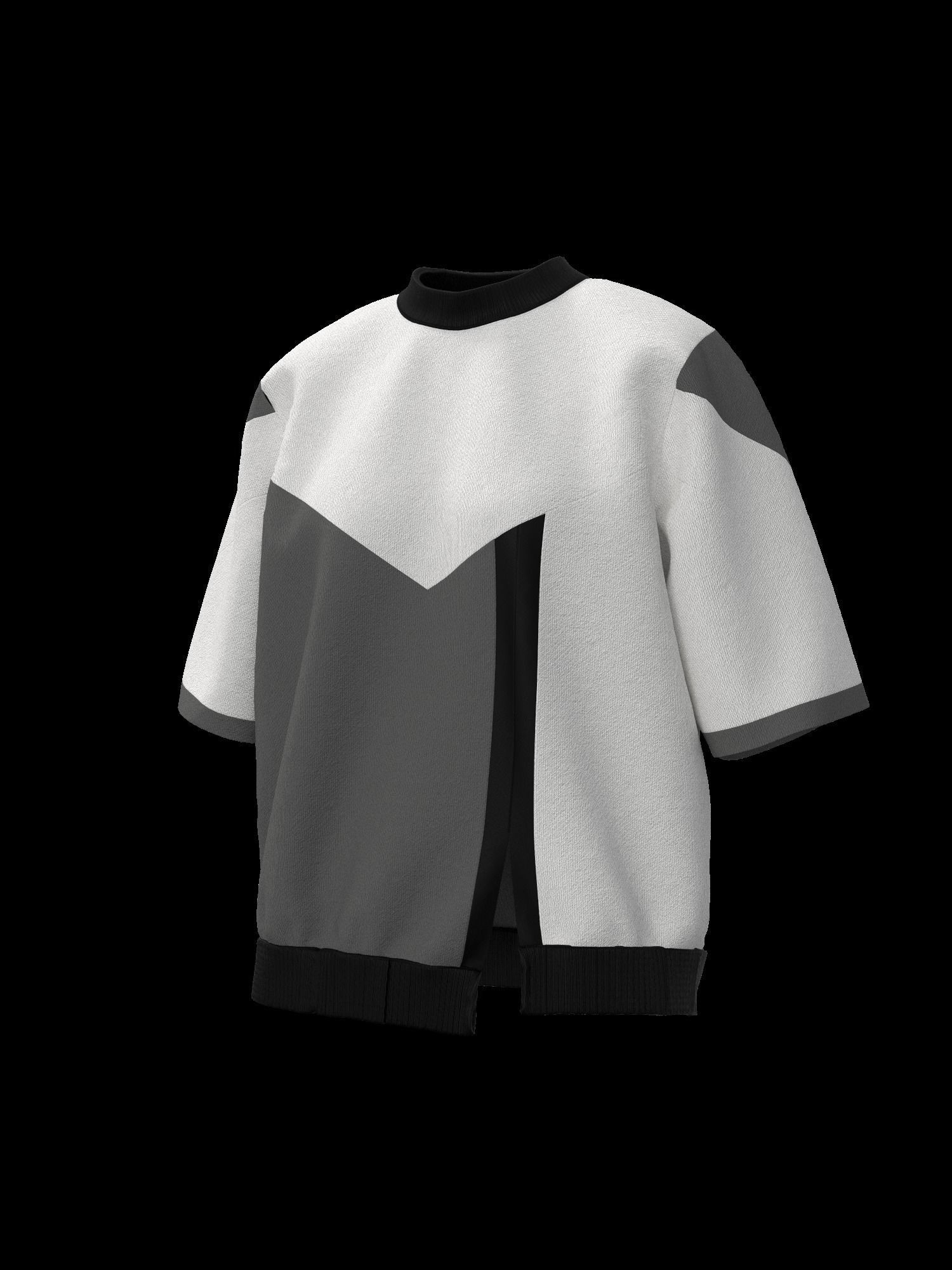 Female tshirt 3D model_7