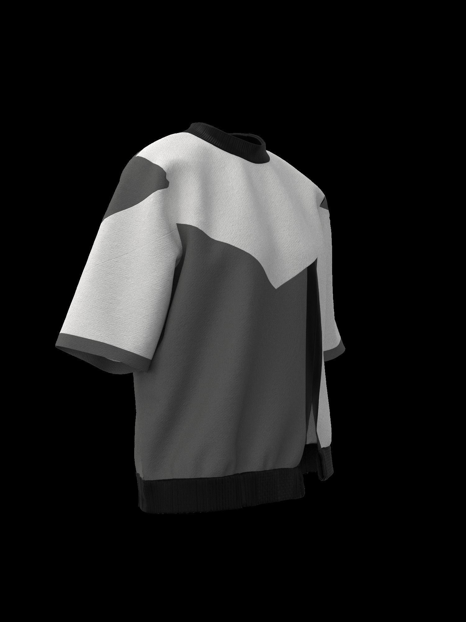 Female tshirt 3D model_8