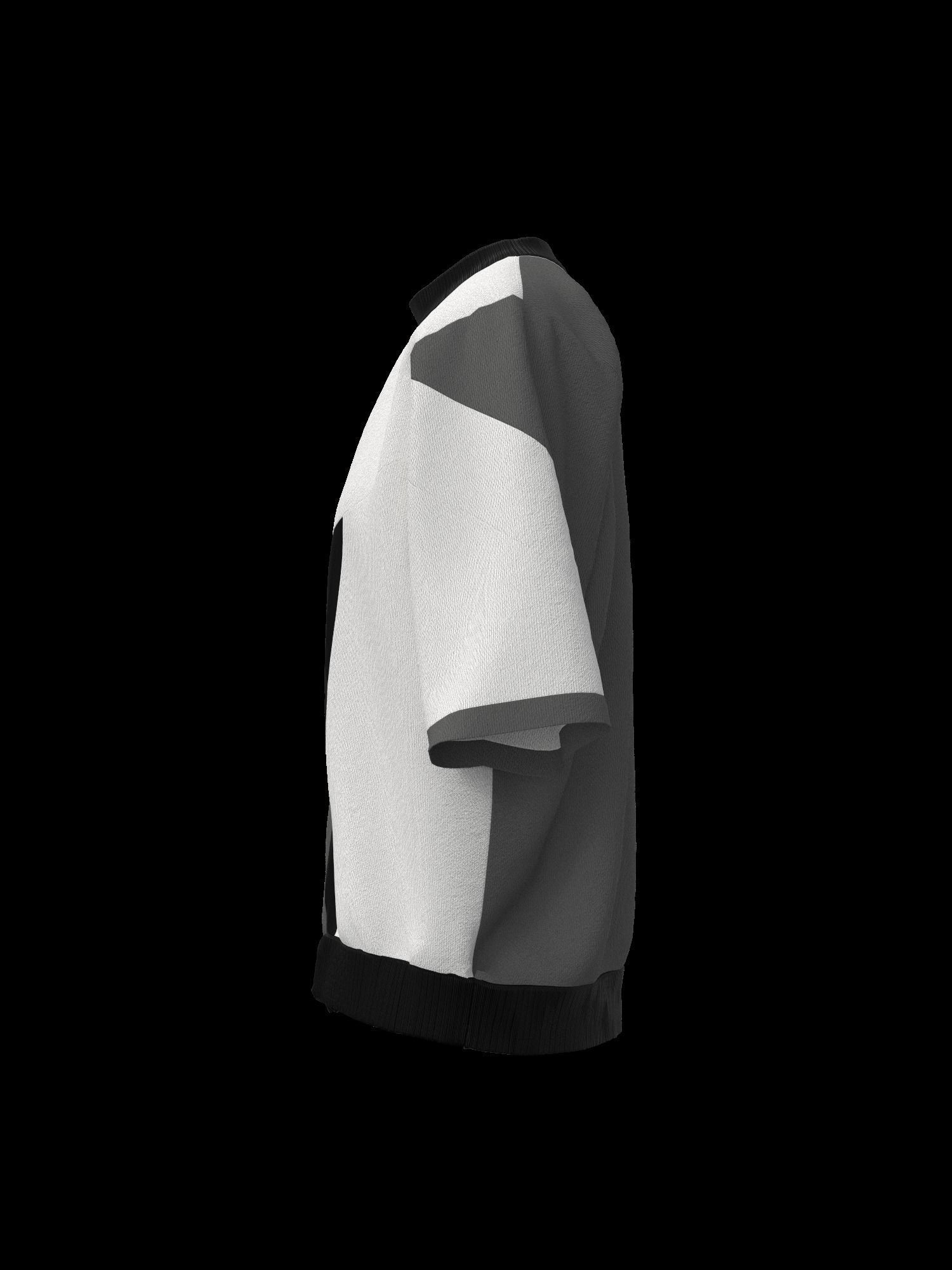 Female tshirt 3D model_4