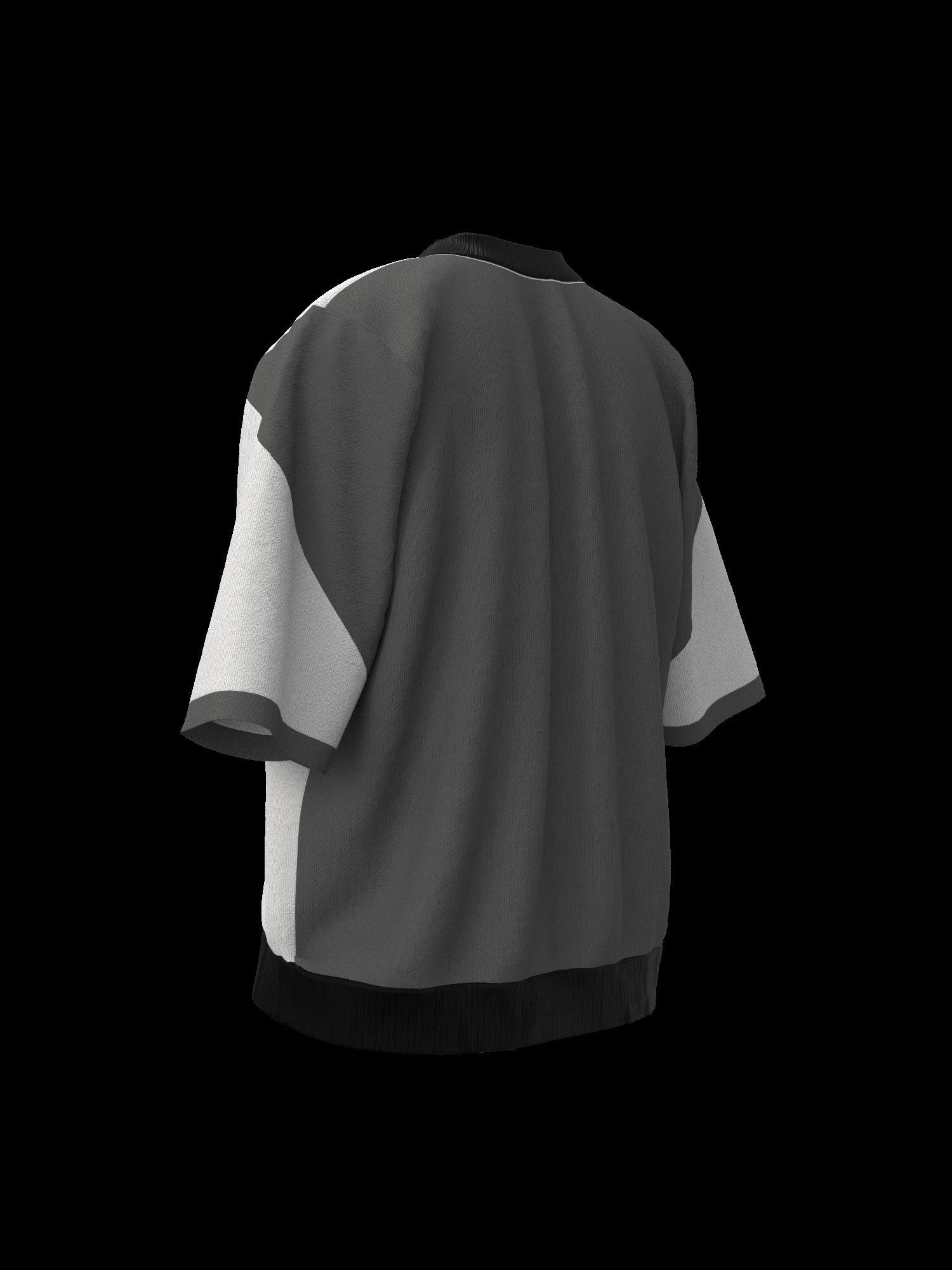 Female tshirt 3D model_2