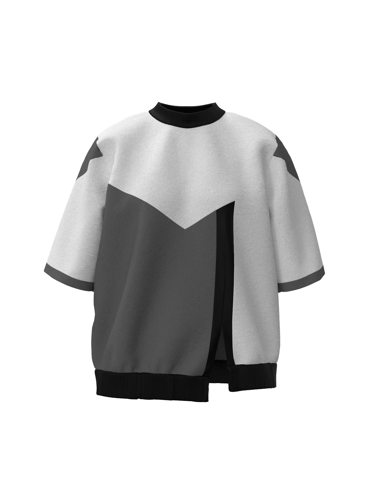 Female tshirt 3D model_0