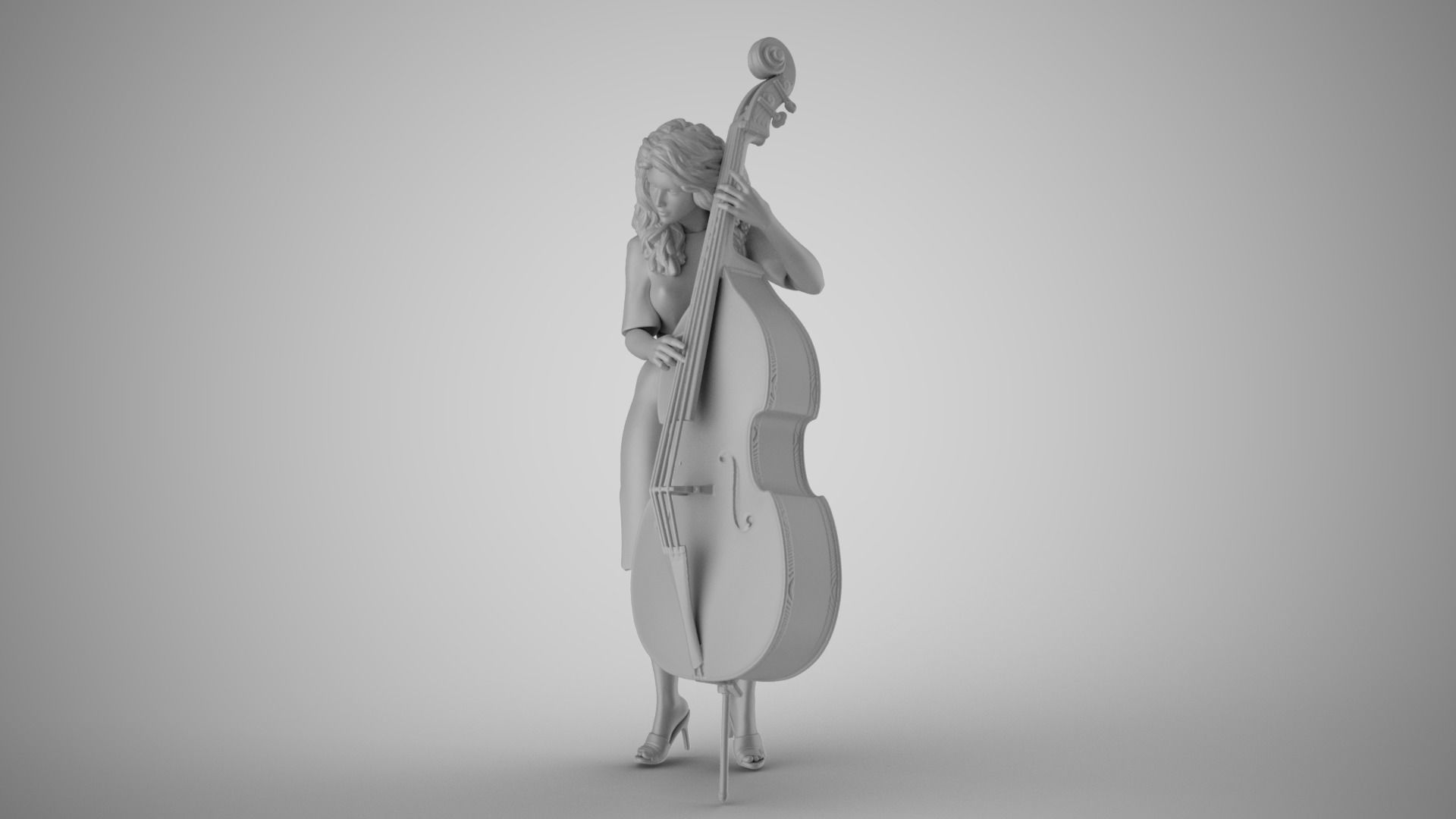 Female Bass Payer 3D print model_1