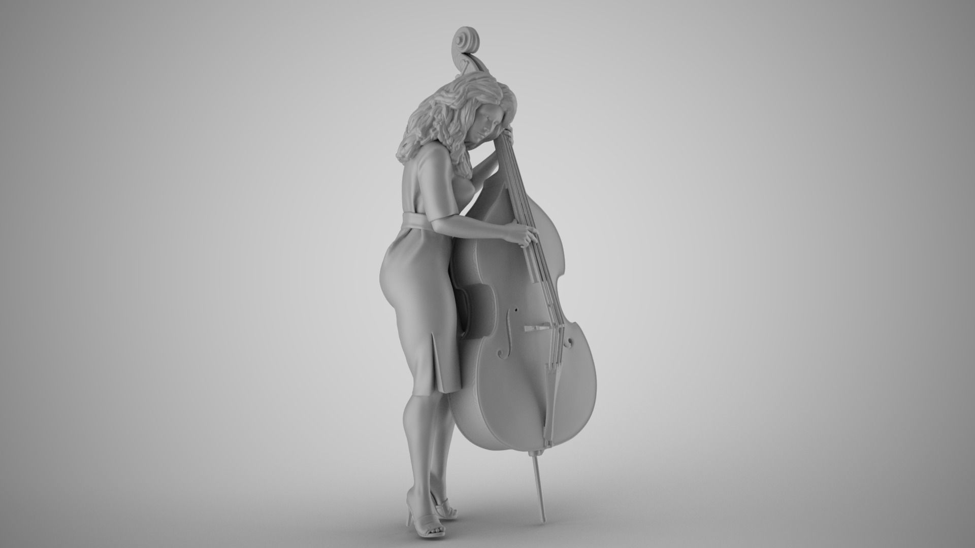 Female Bass Payer 3D print model_3