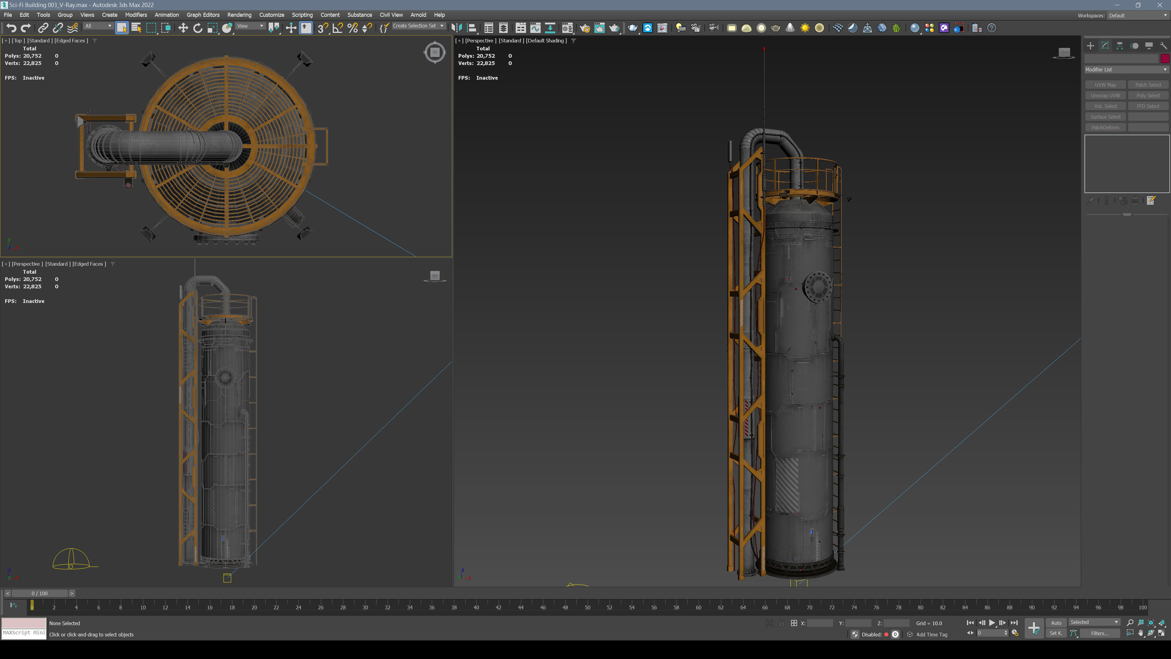 Sci-Fi Building 003 Industry-PBR Low-poly 3D model_5