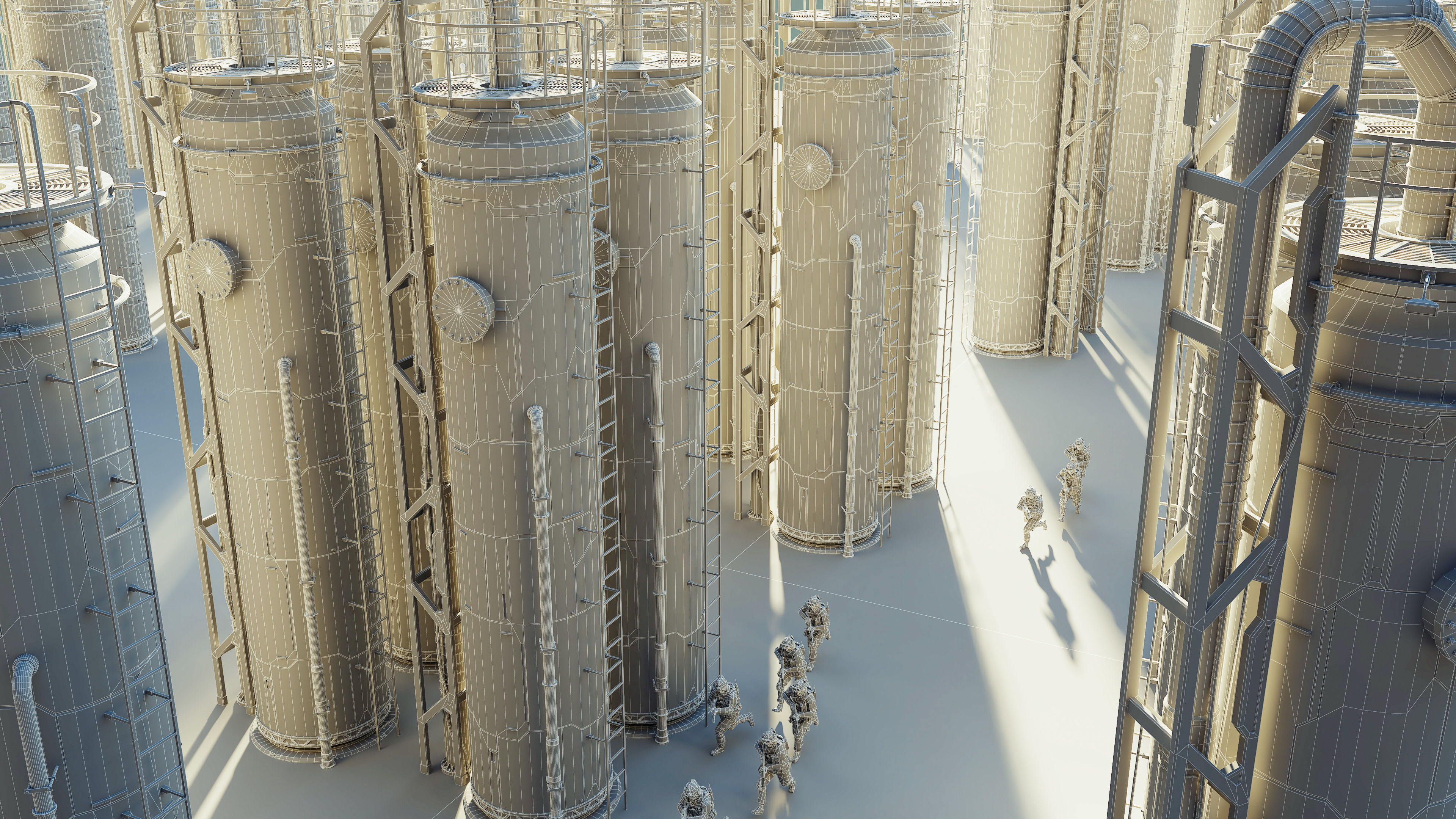 Sci-Fi Building 003 Industry-PBR Low-poly 3D model_10