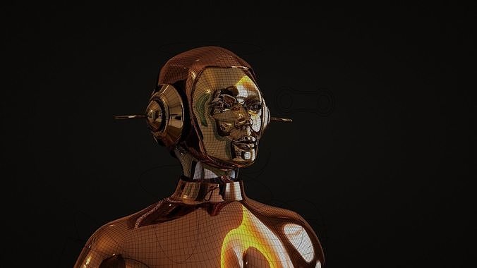 Female Robot 3D model