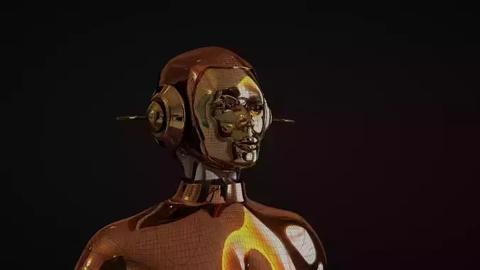Female Robot 3D model