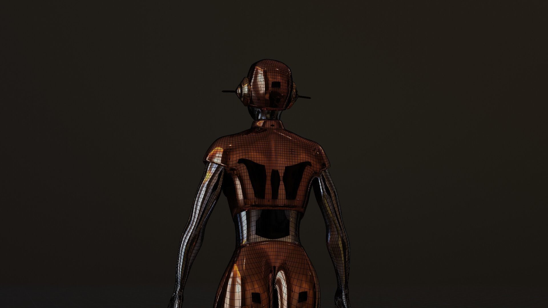 Female Robot 3D model_6
