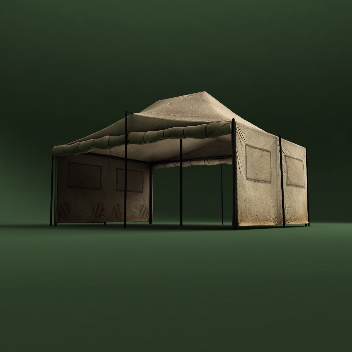 Tent model - Low-poly 3D model_2