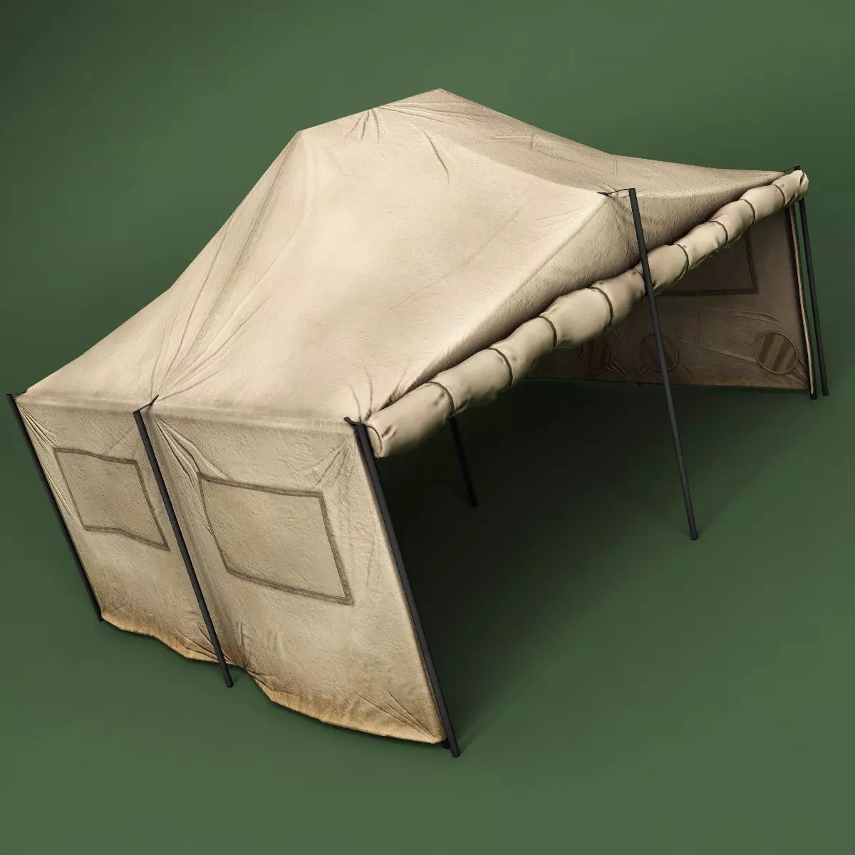 Tent model - Low-poly 3D model_0