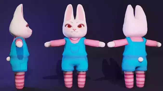 Cute bunny model