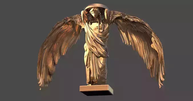 Greek Sculpted statue Winged pillar 