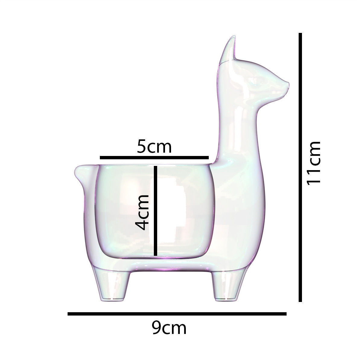 llama alpaca flowerpot 3D print model_2