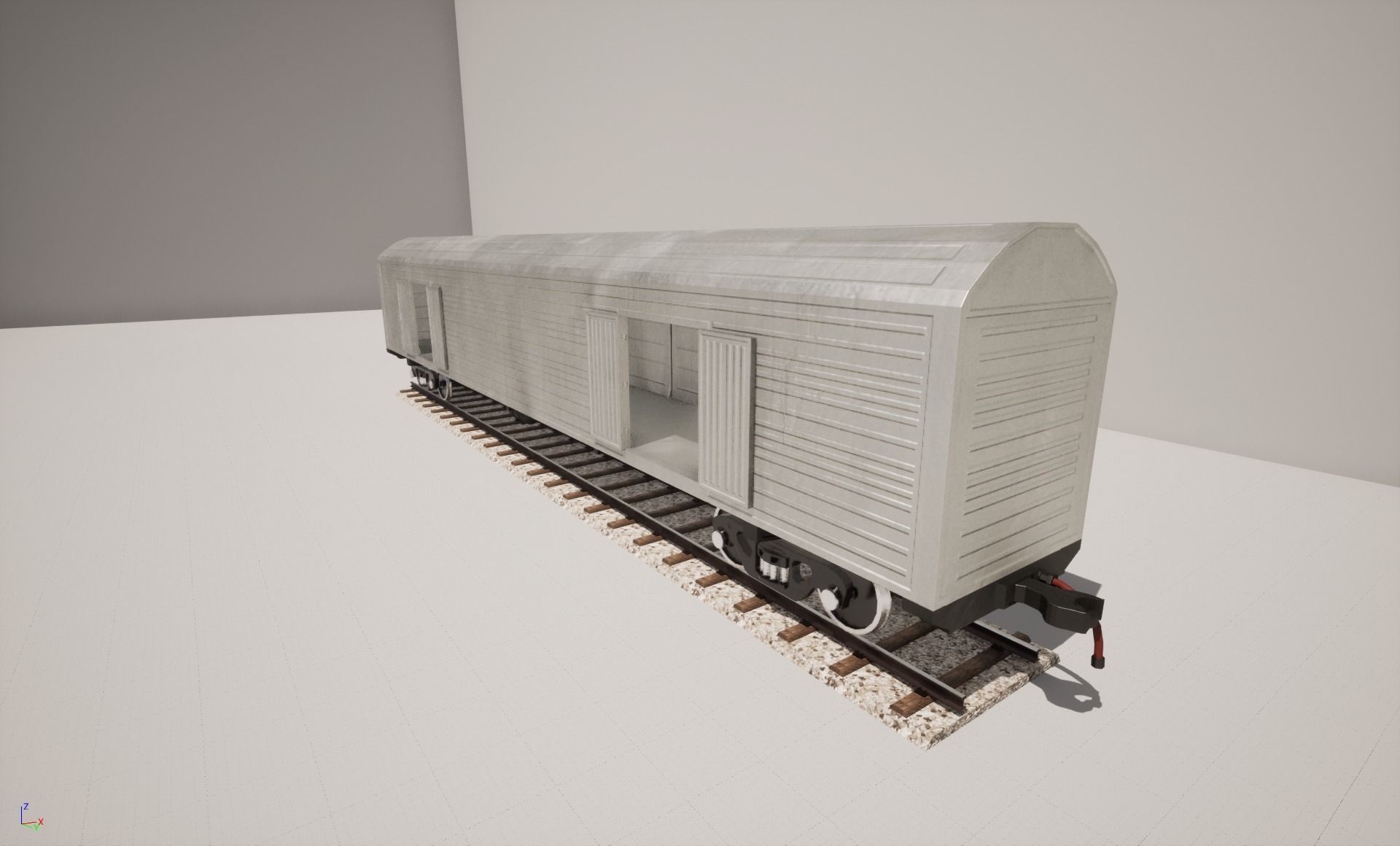 Animated game-ready Boxcar Low-poly 3D model_7