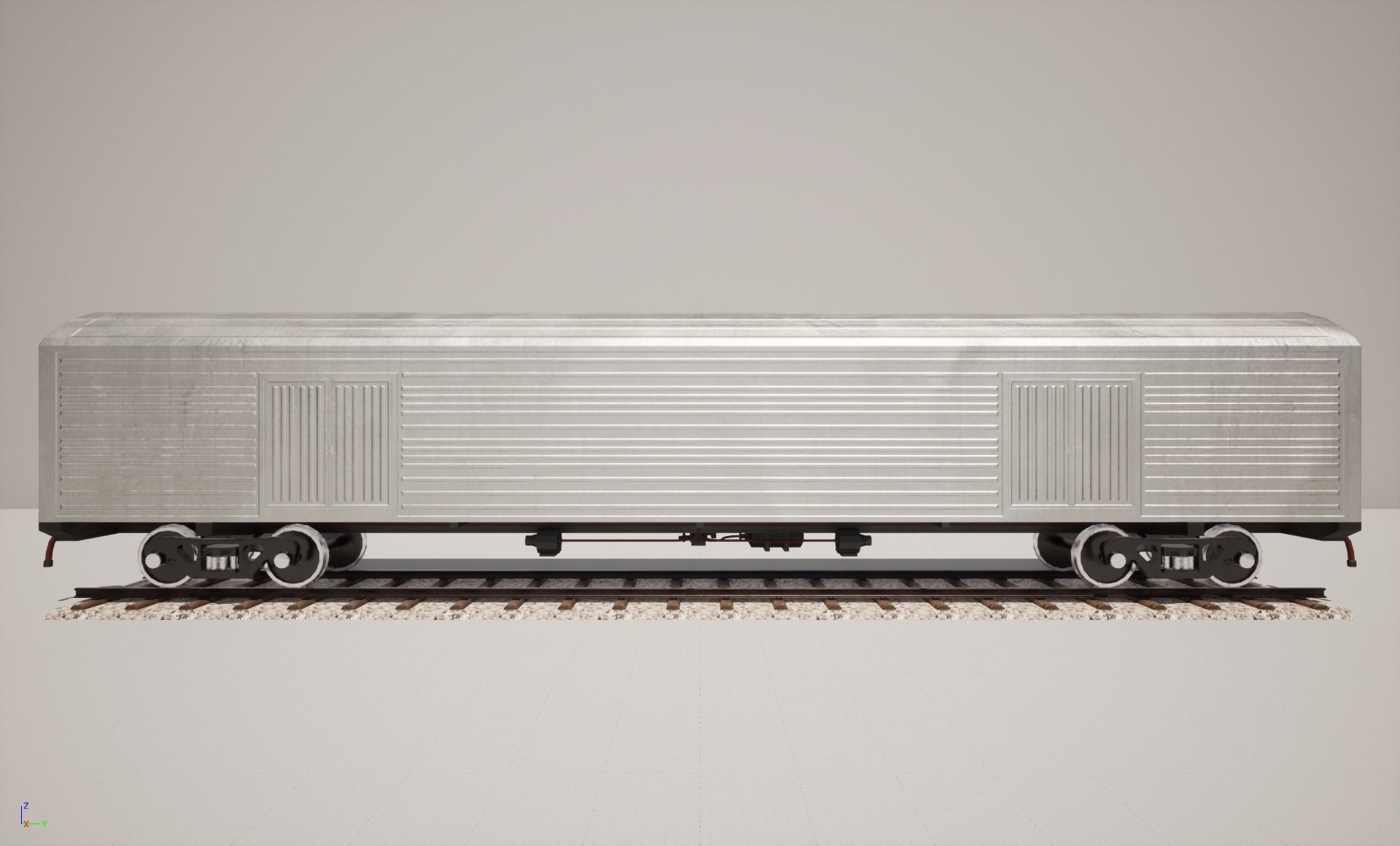 Animated game-ready Boxcar Low-poly 3D model_2