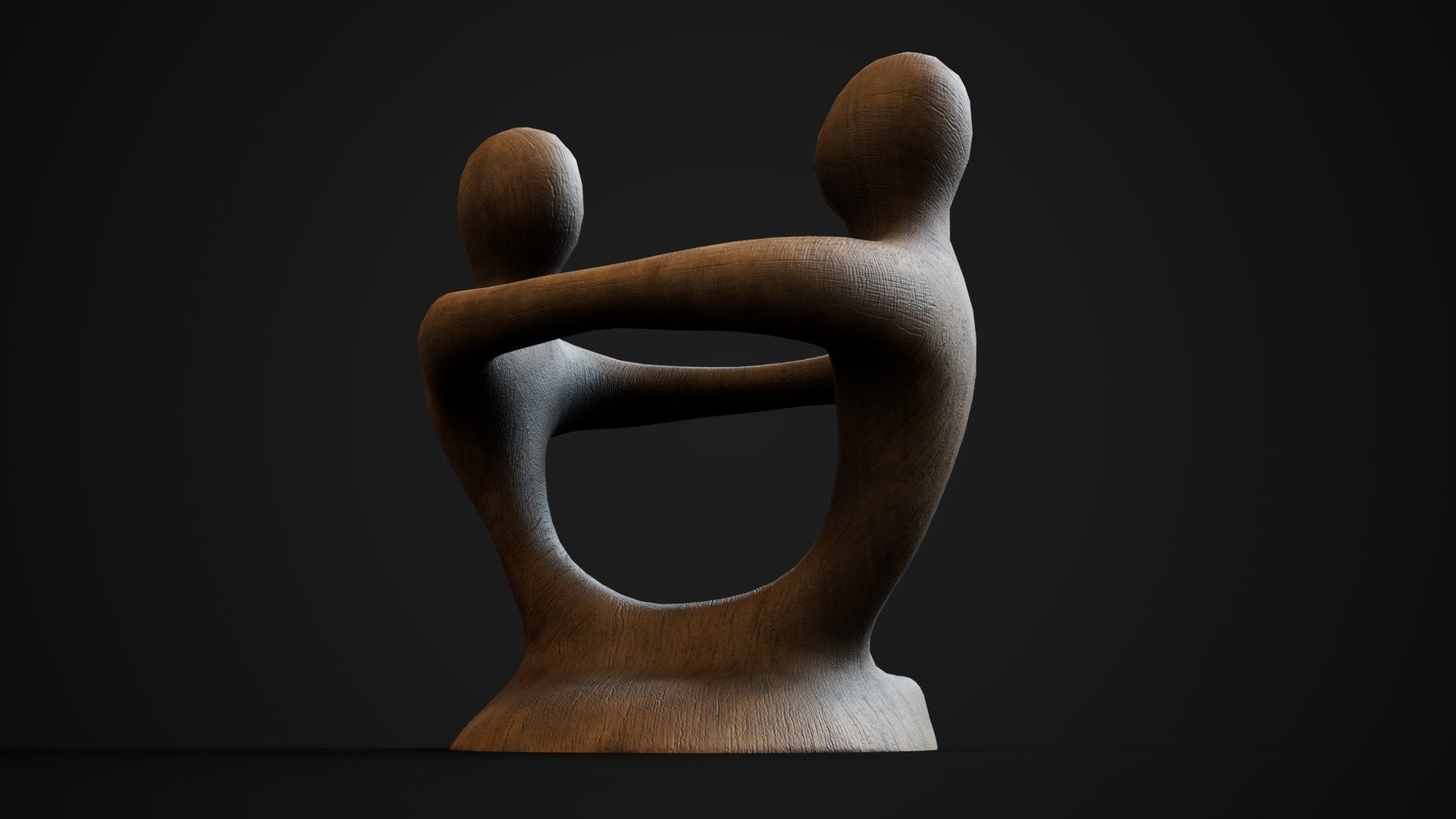 Wooden phone holder Low-poly 3D model_15