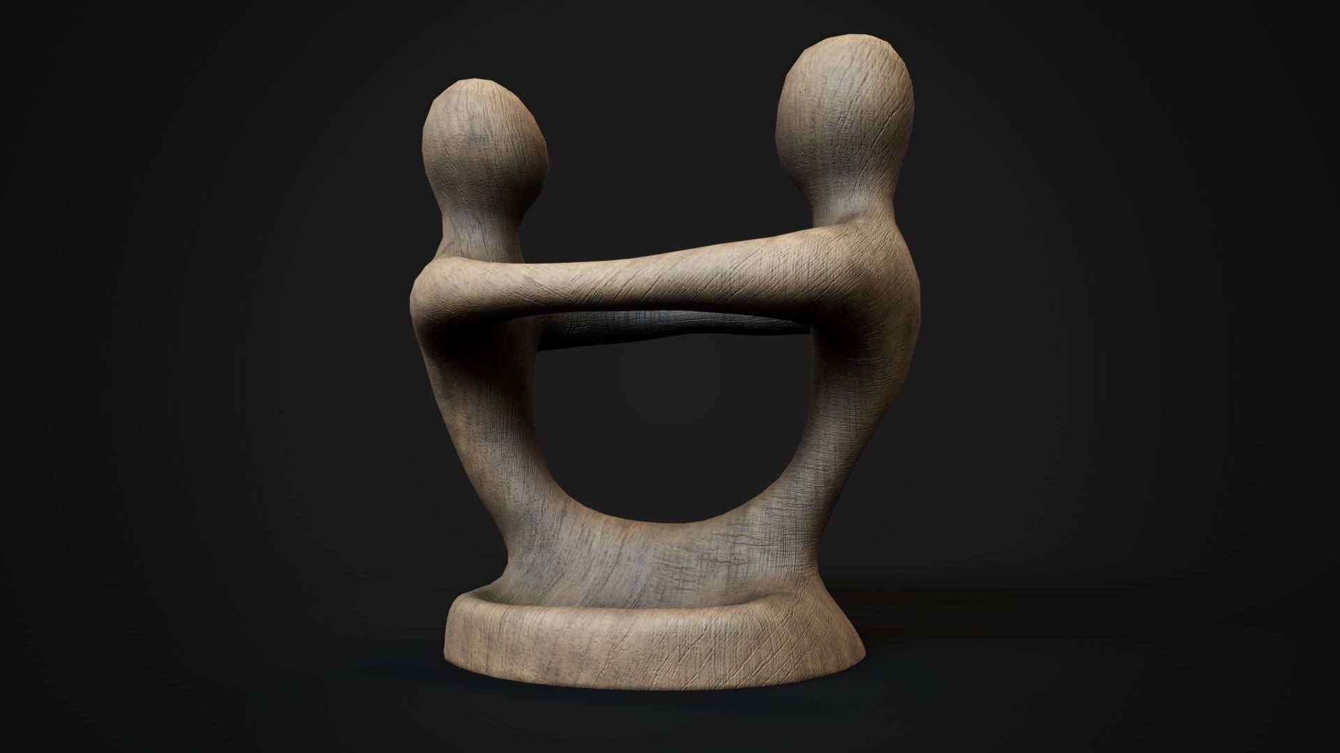 Wooden phone holder Low-poly 3D model_19