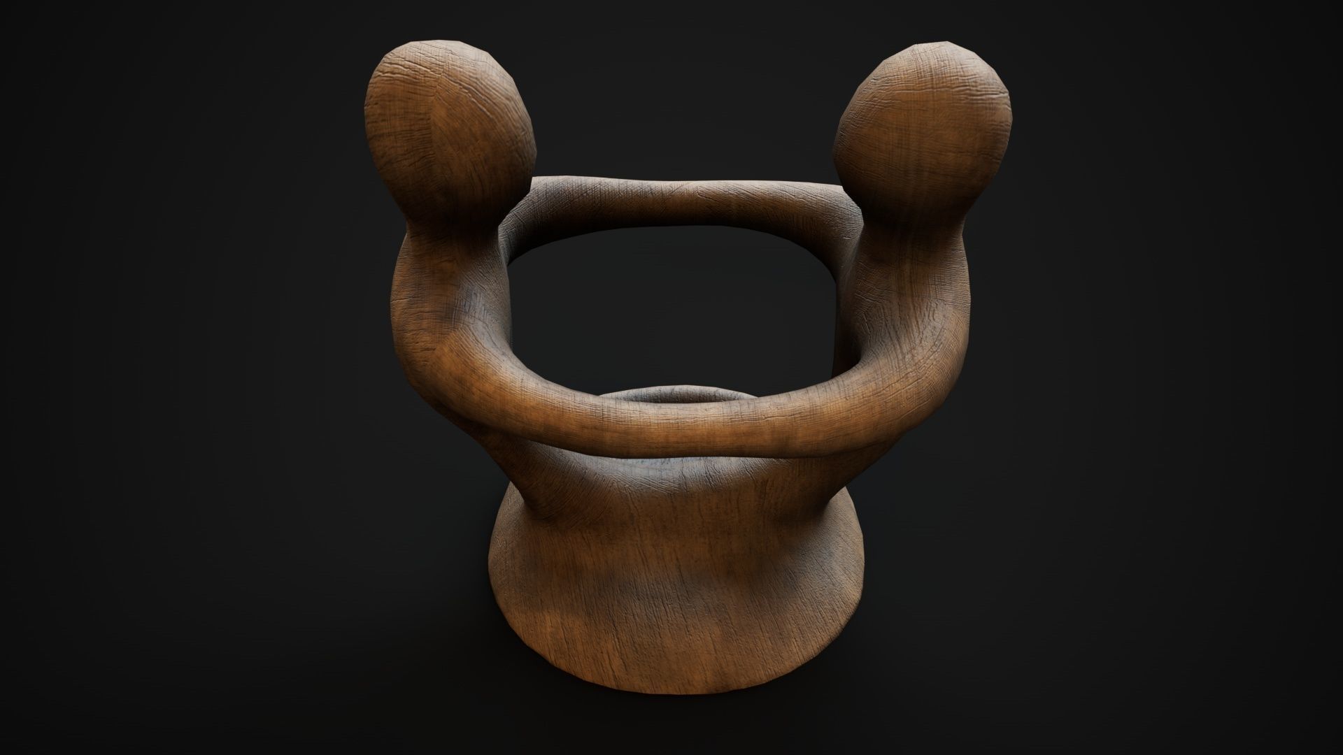 Wooden phone holder Low-poly 3D model_17