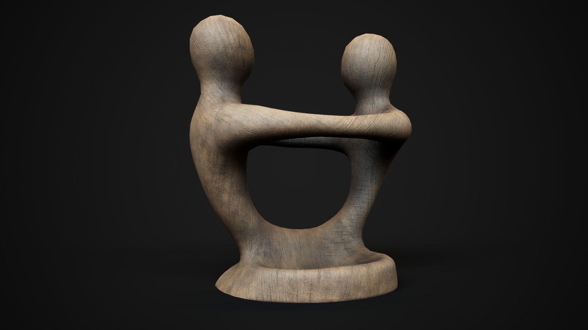 Wooden phone holder Low-poly 3D model_14