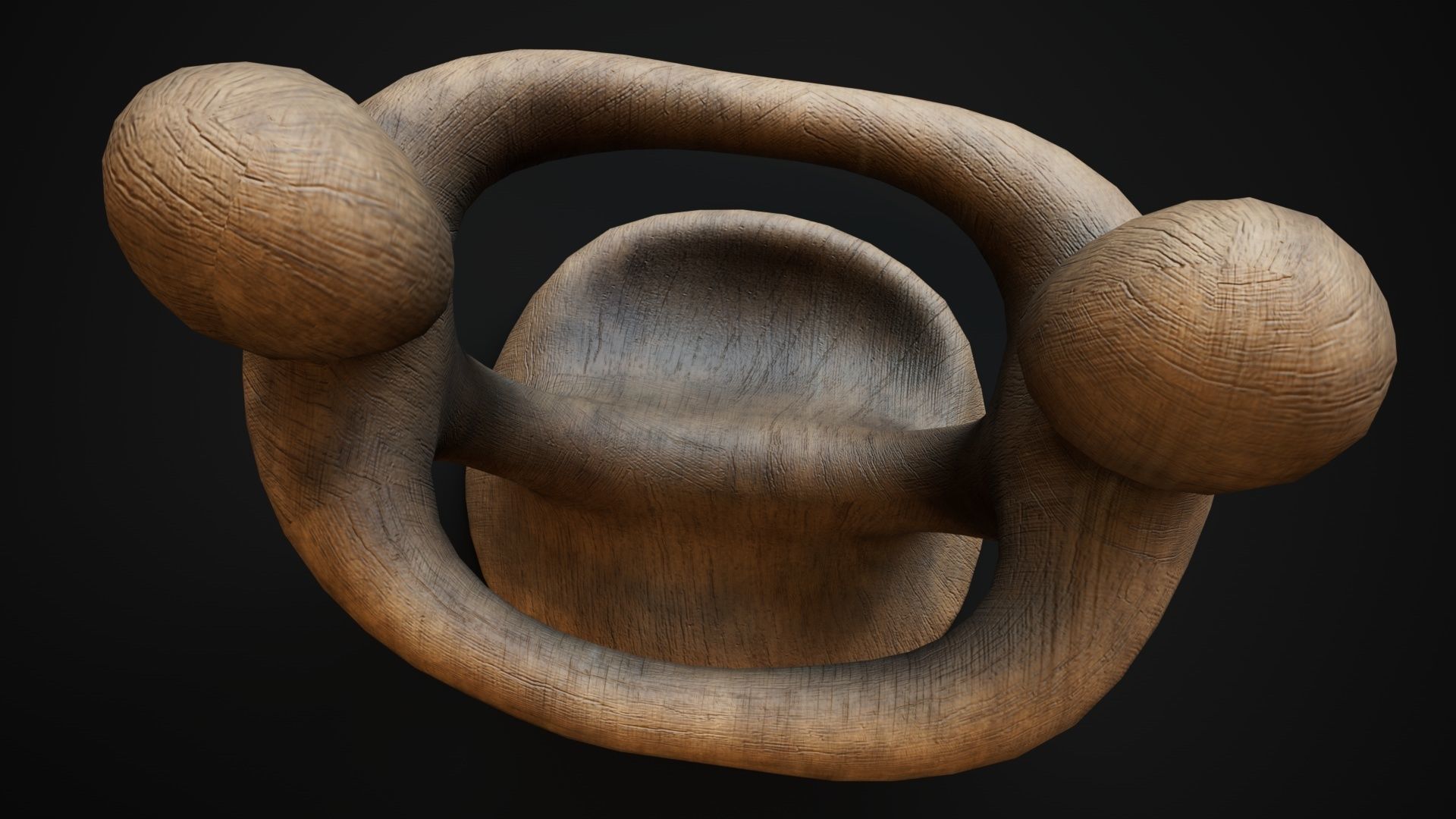 Wooden phone holder Low-poly 3D model_18