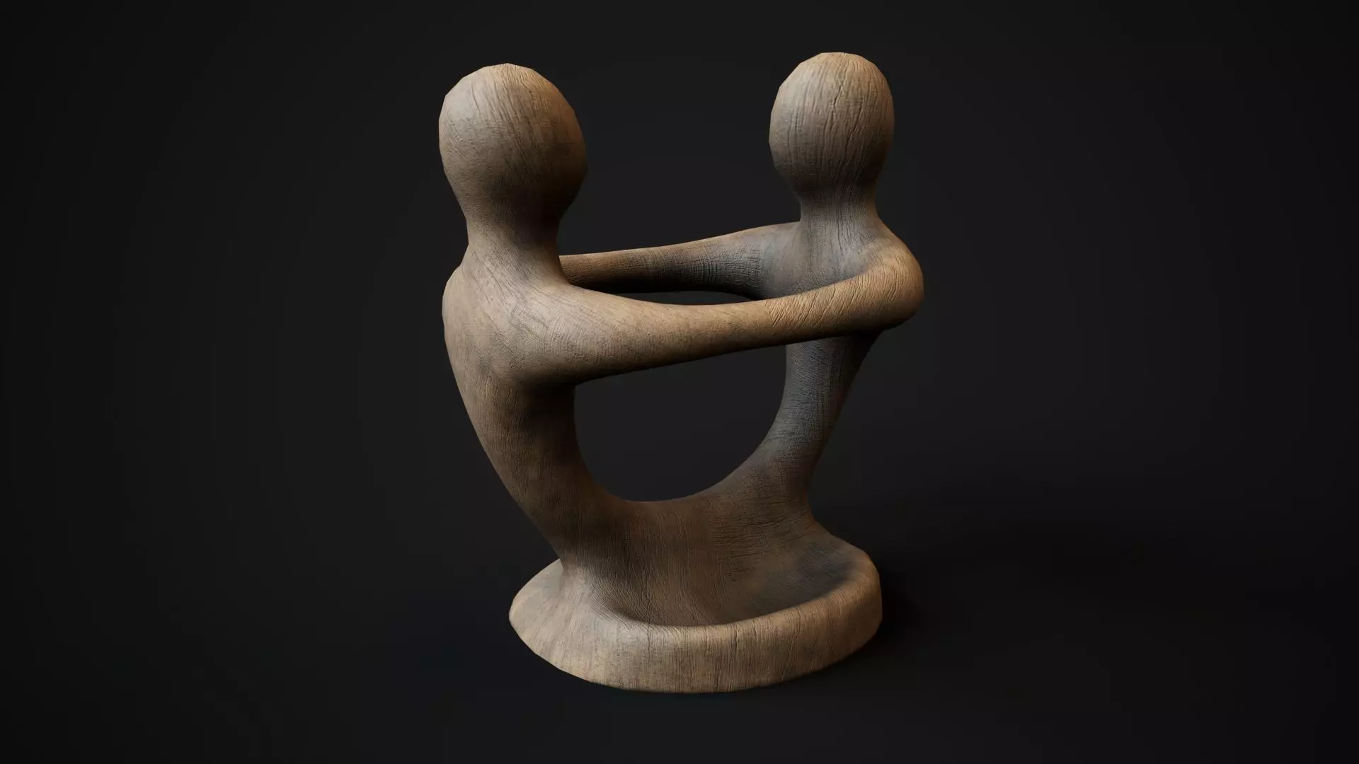 Wooden phone holder Low-poly 3D model_0