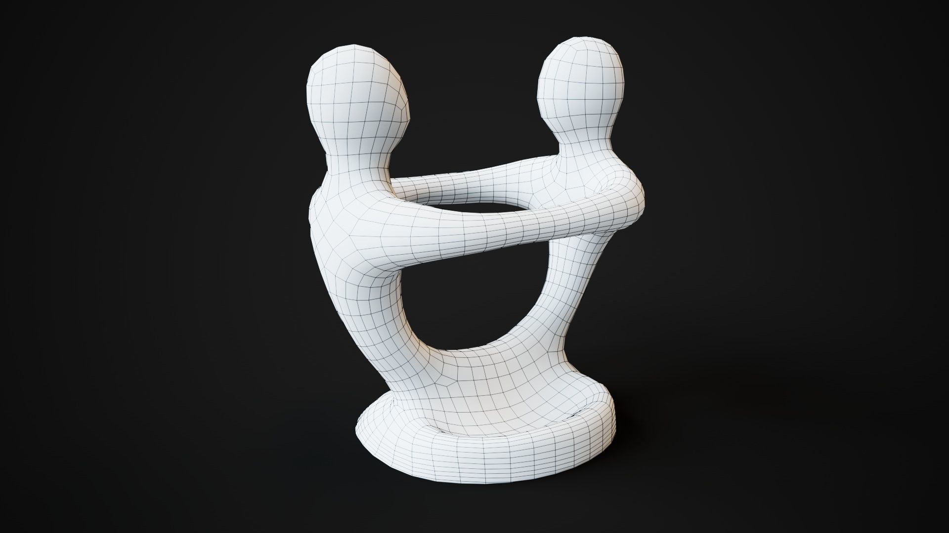 Wooden phone holder Low-poly 3D model_21