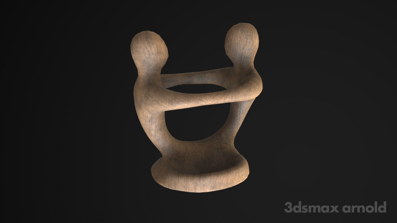 Wooden phone holder Low-poly 3D model_20